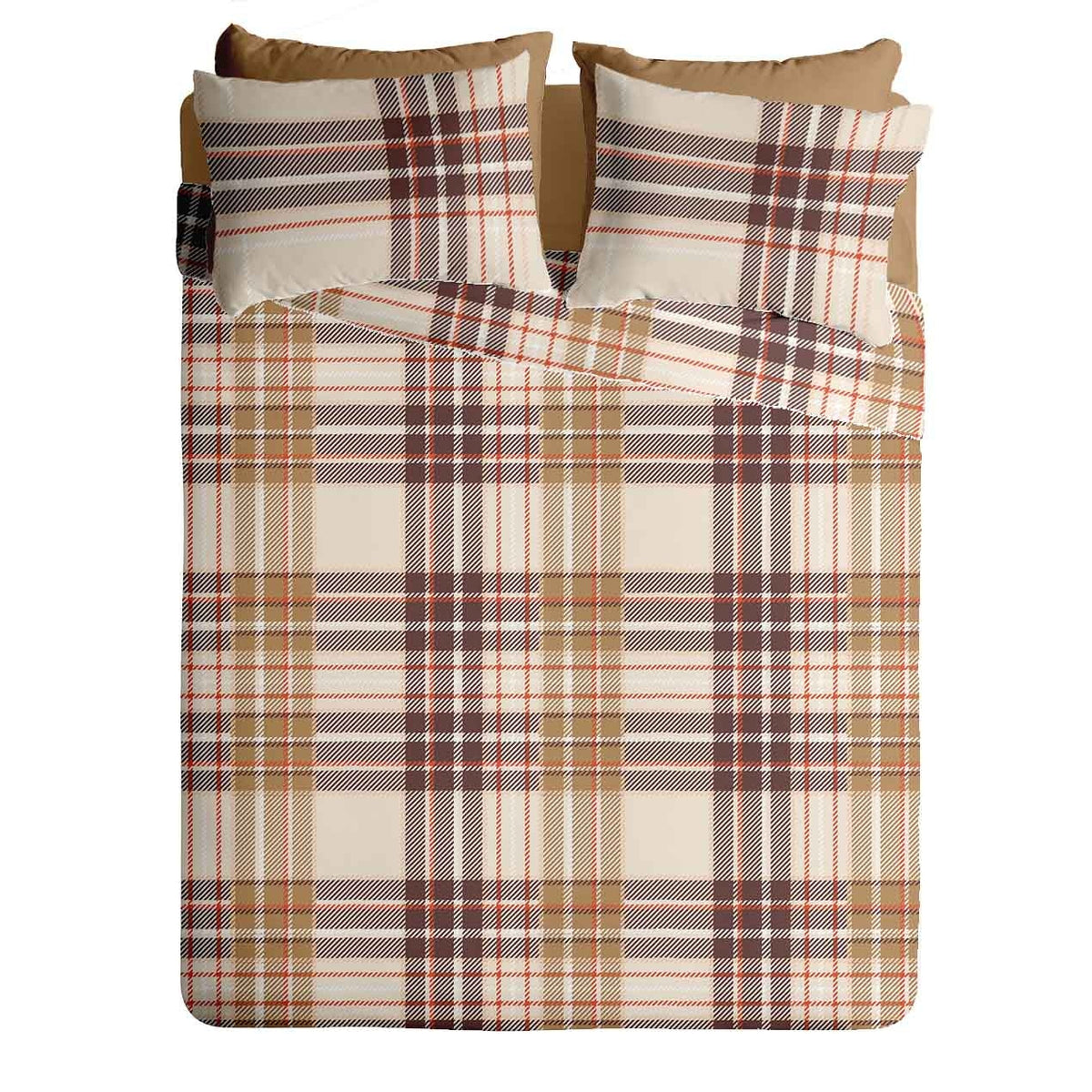 Lenjerie pat Renforce 100% bumbac, desen PLAID V1, cod RIU
